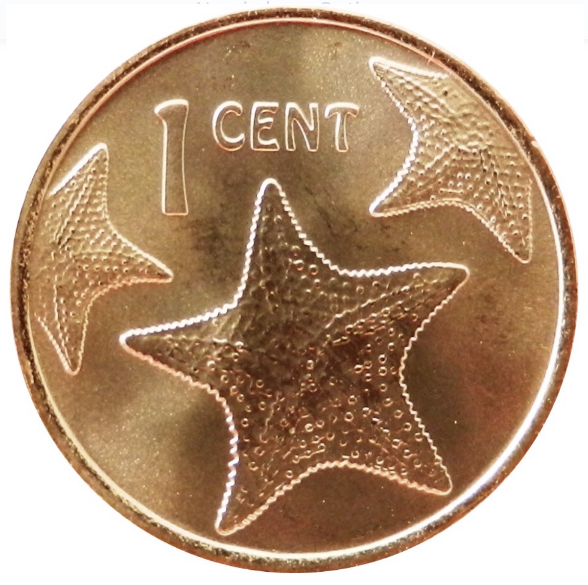 Đồng xu của quần đảo Bahamas 1 cent Ngôi sao