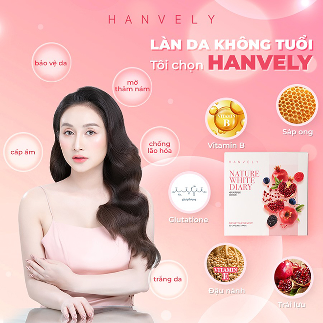 Hanvely Viên Uống Trắng Da Nature White Diary 3 Blister Pack Hàn Quốc trắng da, giảm nám, dưỡng ẩm 30viên/hộp