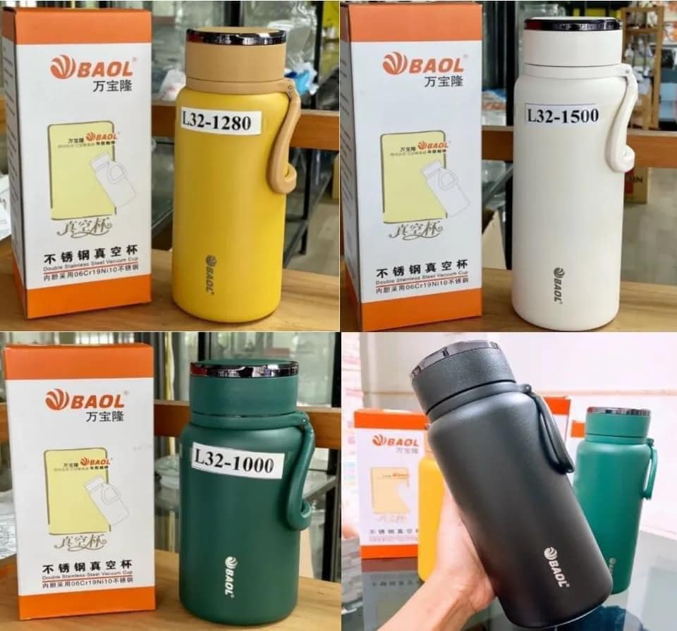 BÌNH GIỮ NHIỆT INOX CAO CẤP BAOL WL32 1500ML, GIỮ NHIỆT TỐT TRONG 20 GIỜ - HÀNG NHẬP KHẨU