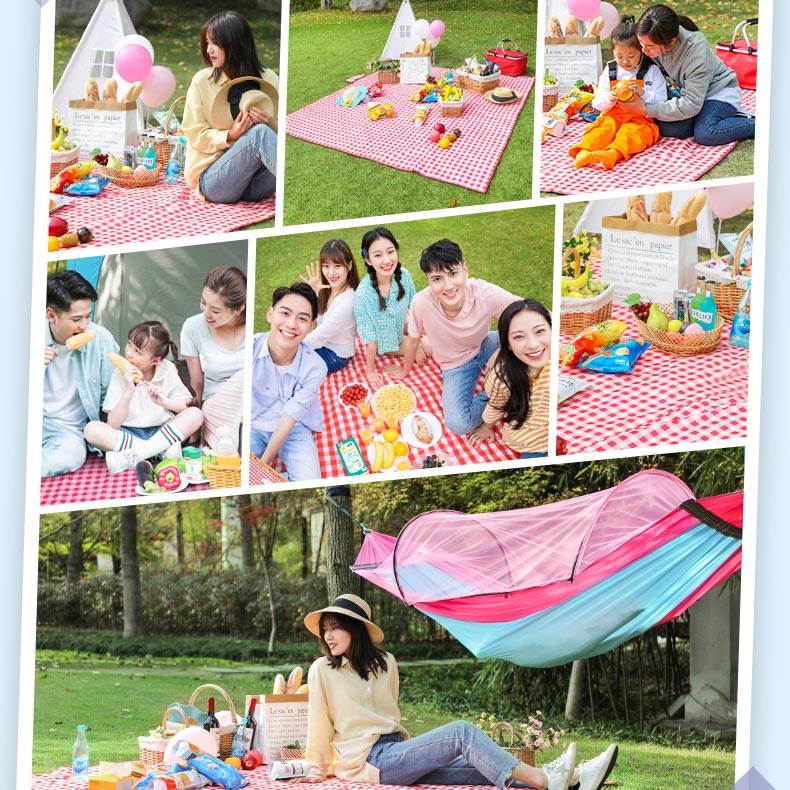 THẢM DÃ NGOẠI, DU LỊCH, PICNIC CAO CẤP - Chống thấm nước, họa tiết caro, gấp gọn tiện lợi - 2 kích thước khách chọn màu!