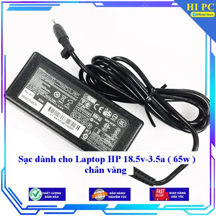 Sạc dành cho Laptop HP 18.5v-3.5a ( 65w ) chân vàng - Kèm Dây nguồn - Hàng Nhập Khẩu