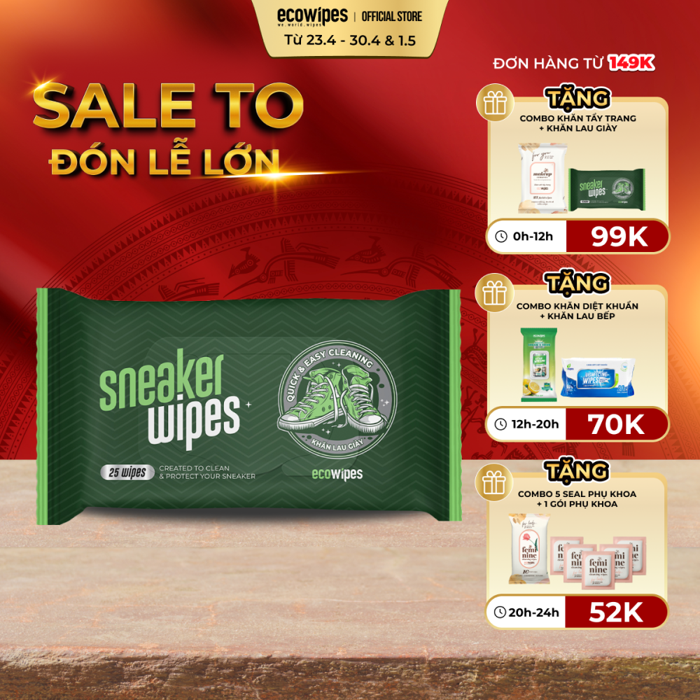 (Gift 1) Combo du lịch tẩy trang và lau giày