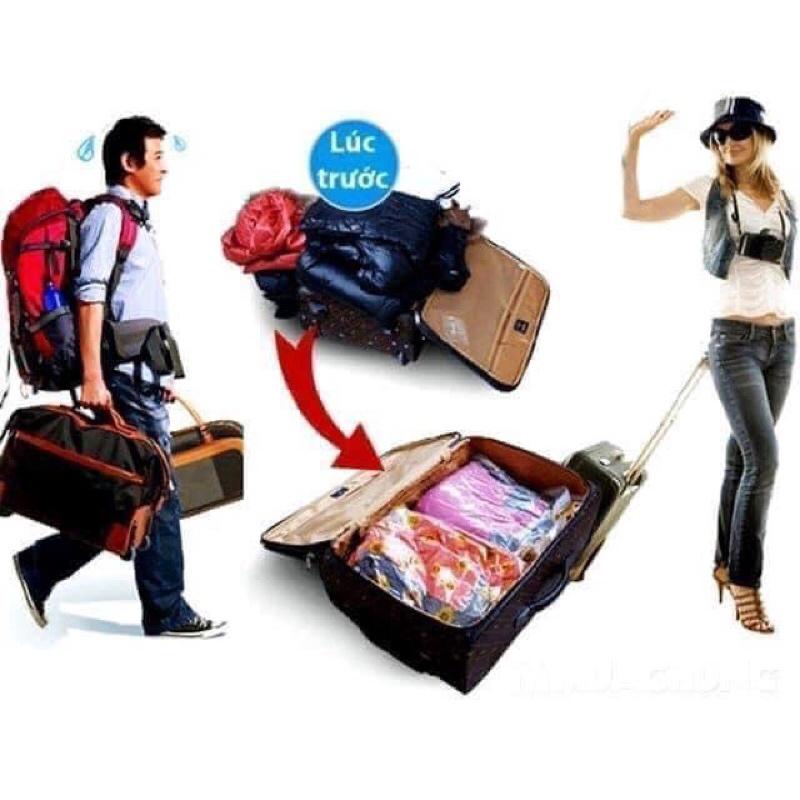 SÉT 8 TÚI HÚT CHÂN KHÔNG ĐỰNG QUẦN ÁO TẶNG KÈM BƠM TAY TIỆN DỤNG