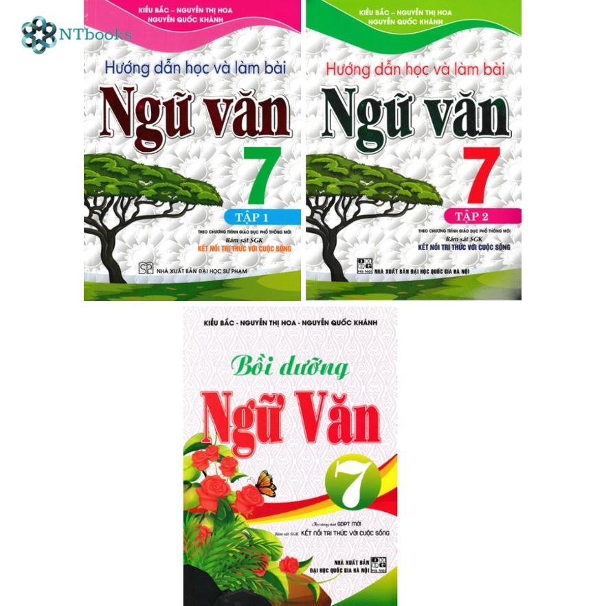 SÁCH - combo hướng dẫn học và làm bài ngữ văn 7 + bồi dưỡng ngữ văn 7