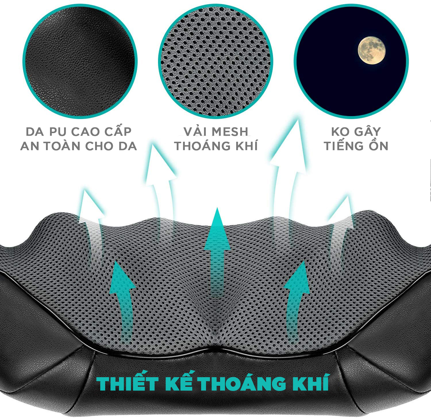 Máy Massage Toàn Thân KINGTECH KH300 - Mát xa Chuyên Sâu Cho Cổ, Vai, Lưng, Chân - Chính Hãng