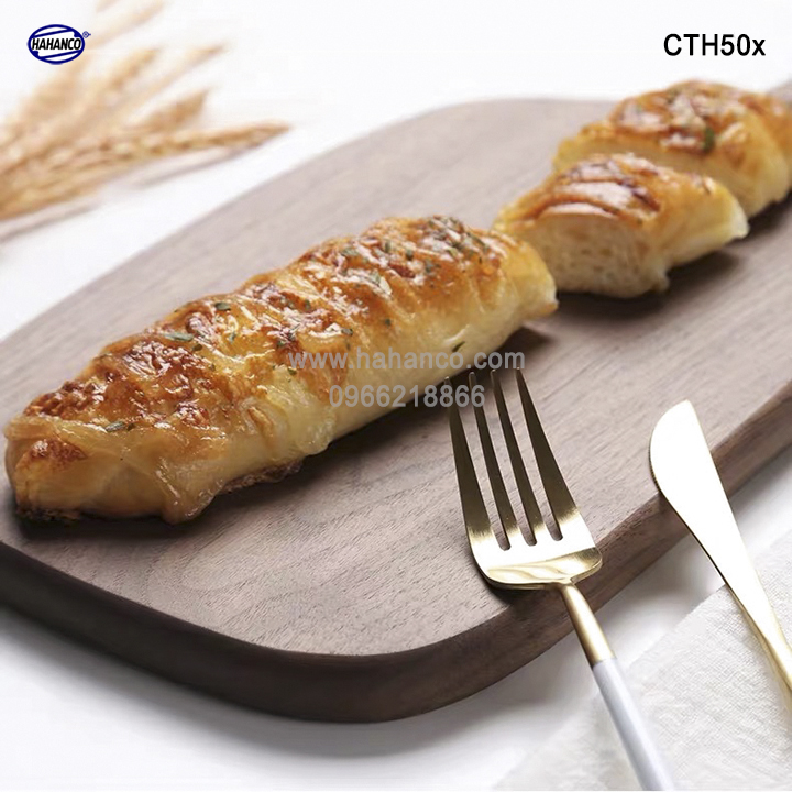 Thớt gỗ óc chó nhập khẩu Mỹ (CTH502) ️khay bánh mì/ bít tết/ pizza/ phụ kiện chụp ảnh