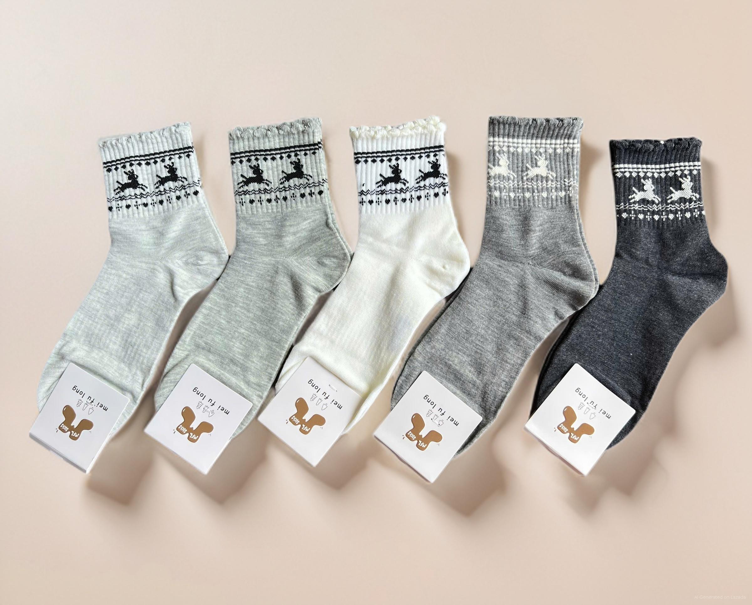 SET 5 ĐÔI TẤT VỚ NỮ CỔ CAO  MÃ 26 DÀNH CHO NỮ