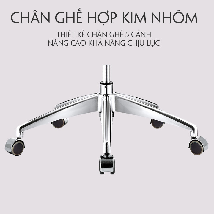 Ghế giám đốc, ghế văn phòng - Ghế  làm việc đệm cao su bọc da, mặt sau khung xương gỗ sang chảnh,cao cấp - Giao màu ngẫu nhiên