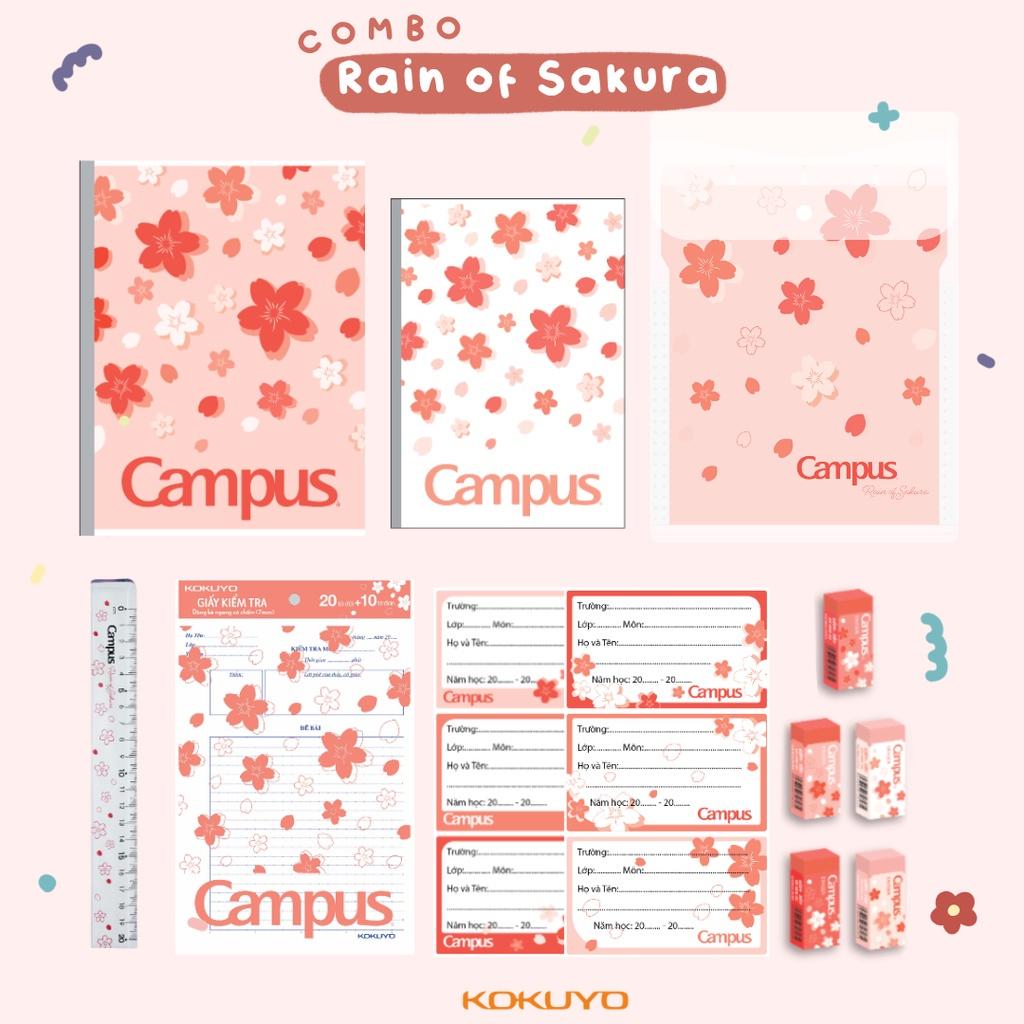 Combo Bộ Sưu Tập Đồ Dùng Học Tập Campus Rain Of Sakura