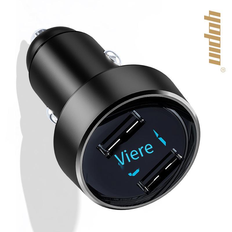 Khuyến mại bán hàng trực tiếp hợp kim kẽm 3.6A màn hình kỹ thuật số xe điện thoại di động sạc xe hơi sạc nhanh USB kép mới sạc xe hơi