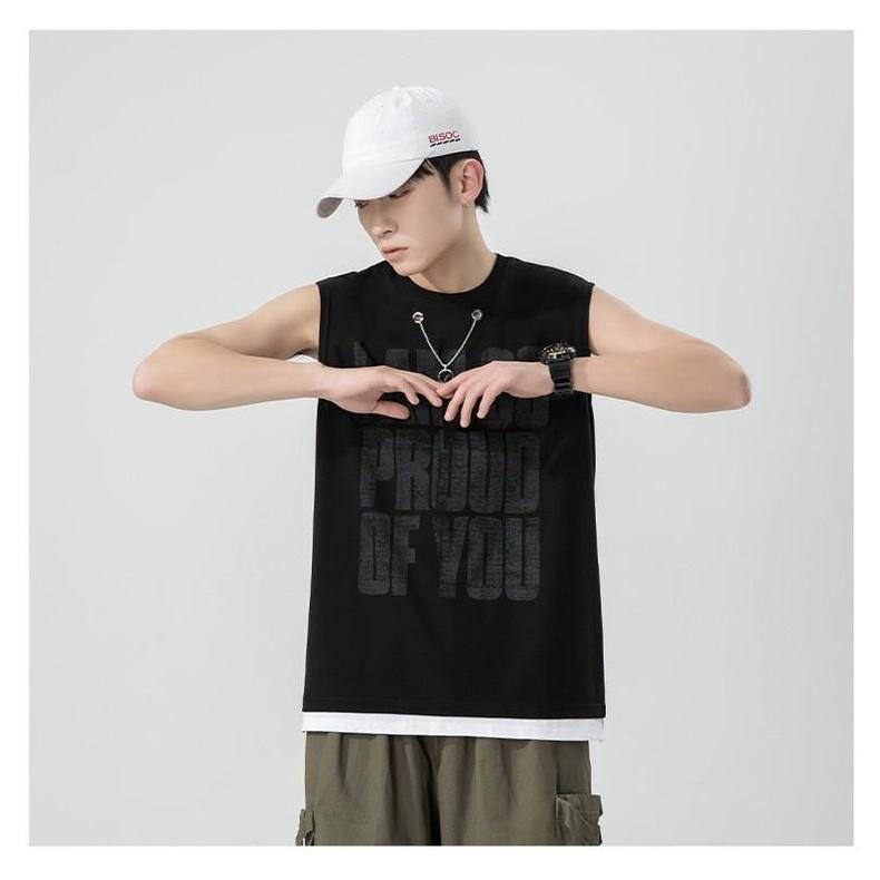 TB010 - DBN 81063 Áo cotton sát nách hiphop Nam