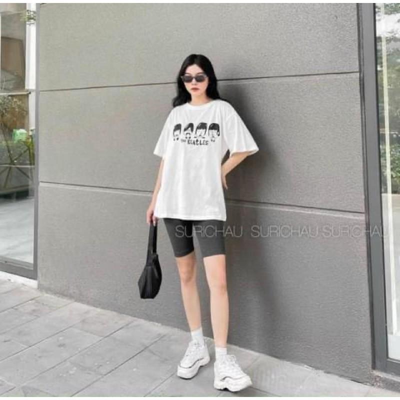 Sét bộ quần lengging áo gấu hồng, 4 đầu người TTN566