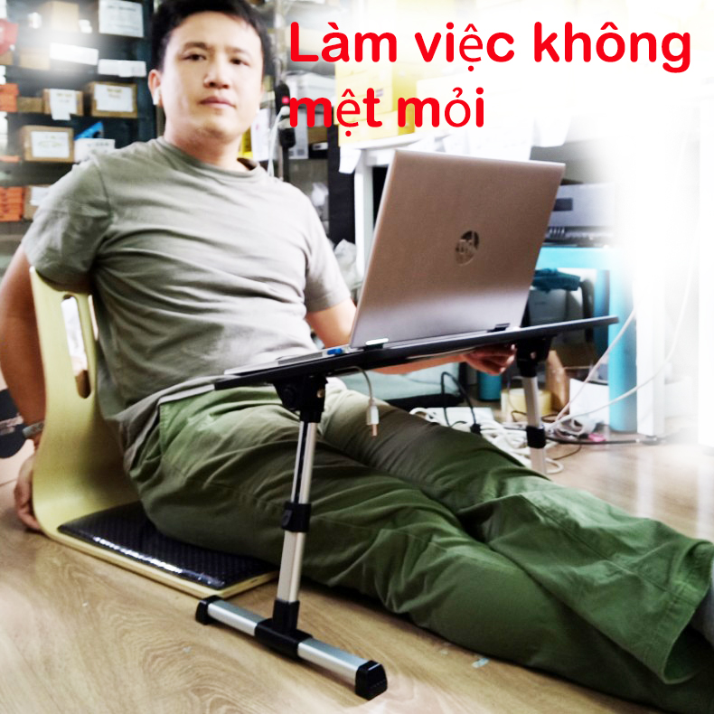 Bàn gấp laptop làm việc thư giãn trên giường và sàn nhà B6