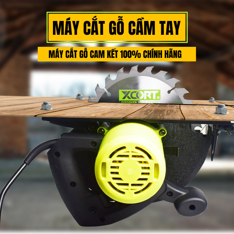 Máy cắt gỗ,Máy cưa gỗ 1500W XCORT Tặng Kèm Lưỡi