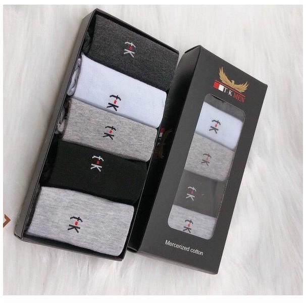 HỘP 5 ĐÔI TẤT TK CỔ NGẮN KẺ CỔ CHẤT THUN SIÊU ĐẸP