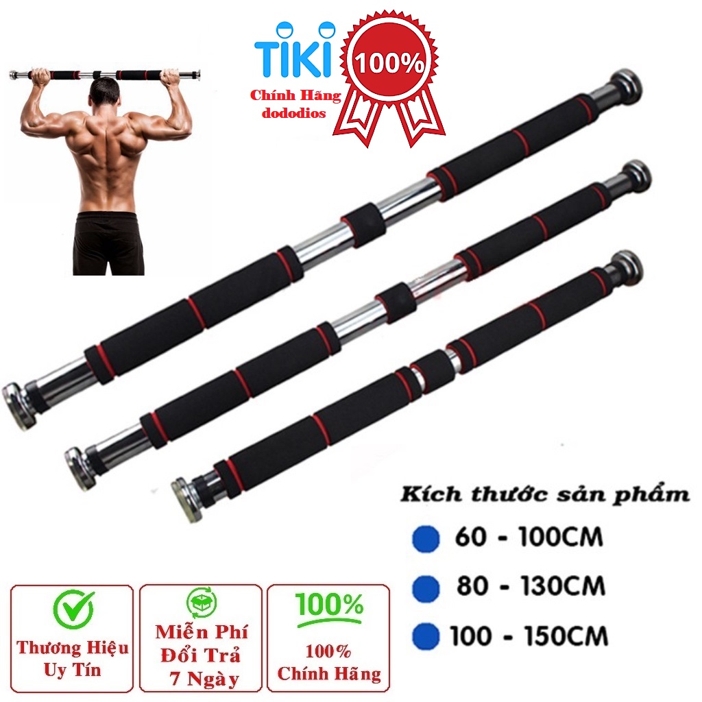 Xà Đơn Treo Tường Gắn Cửa Đa Năng Độ Dài Tùy Chỉnh Giúp Bạn Tập Gym, Tập Cơ Bụng, Cơ Vai, Cơ Xô 60-120Cm - Chính Hãng dododios (Màu Ngẫu Nhiên)