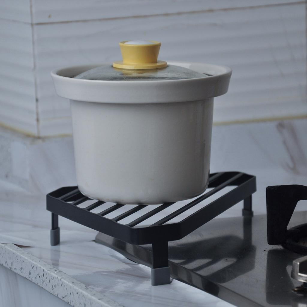 Pot Rack Holder Stand Organizer Kitchen Countertop Bowl Cup Pan Support Rack