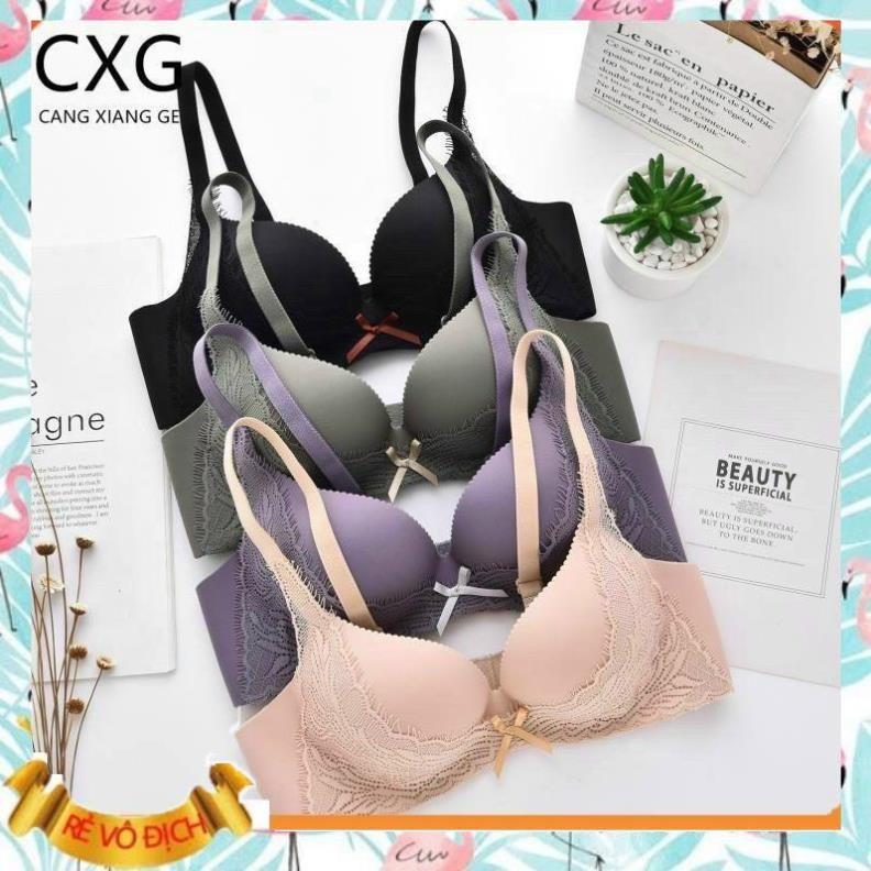 Áo đúc su không gọng phối ren cao cấp nâng ngực