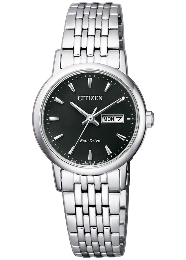 Đồng Hồ Nữ Citizen Dây Thép Không Gỉ EW3250-53E - Mặt Đen (Sapphire)