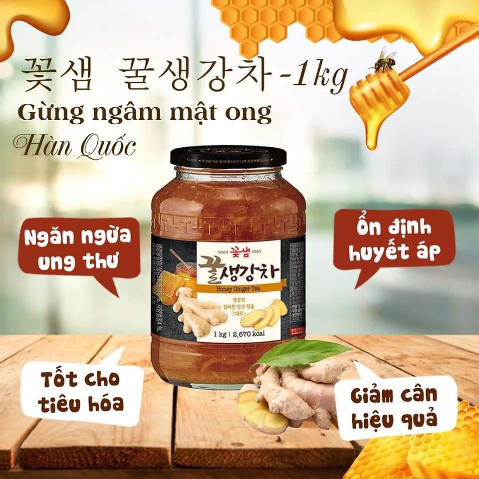 Mật Ong Chanh Gừng hũ 1kg Honey Citron Tea- thương hiệu KKOH SHAEM từ 1965 loại đặc biệt