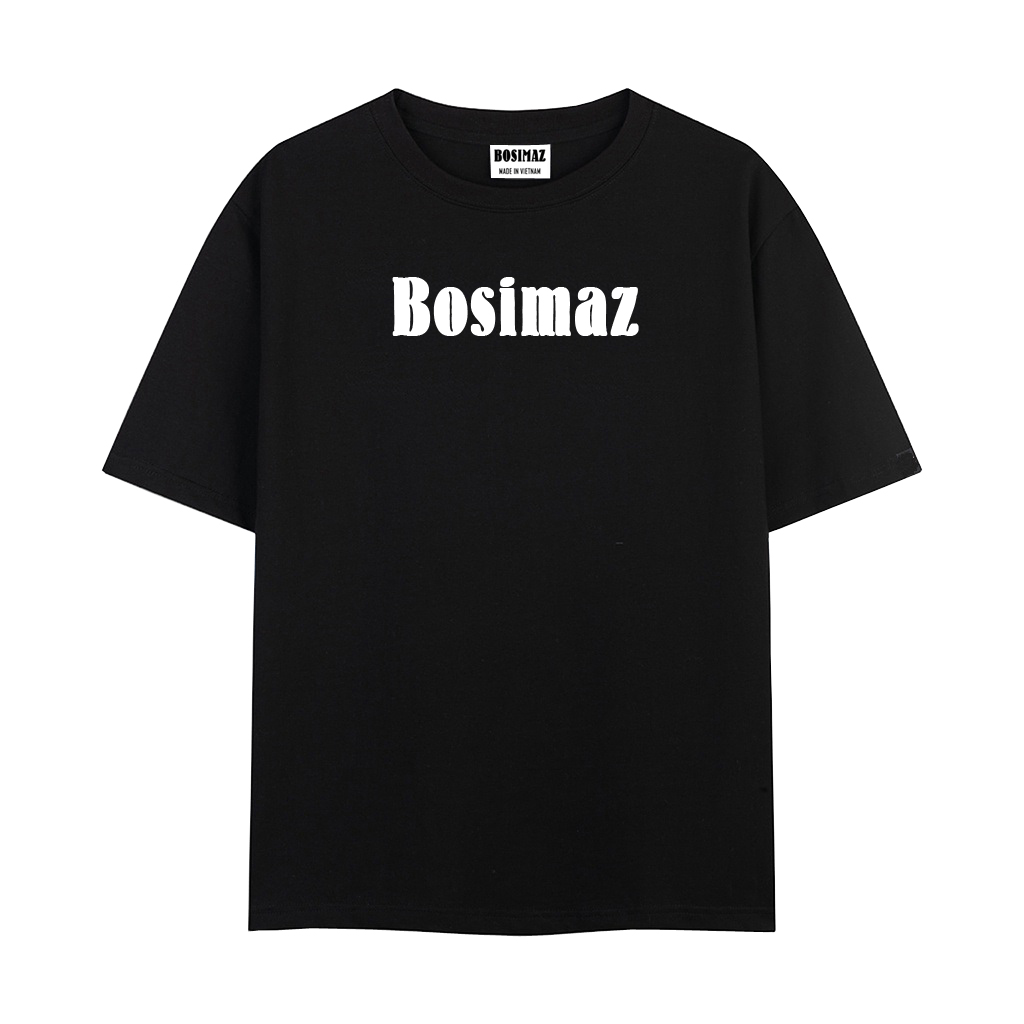Áo thun Unisex Bosimaz TS012 cổ tròn tay lỡ phom rộng in logo, thun contton 100%, vải đẹp dày, thoáng mát không xù lông.