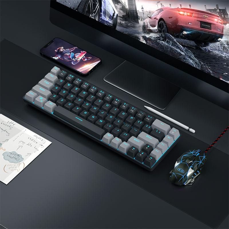 Bàn phím máy tính cơ MAGEGEE MK-Box 65% có dây 68 phím nhiều màu sắc tùy chọn tiện lợi