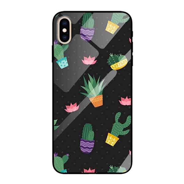 Ốp lưng kính cường lực cho iPhone X /Xs Nền Nền Xương Rồng - Hàng Chính Hãng