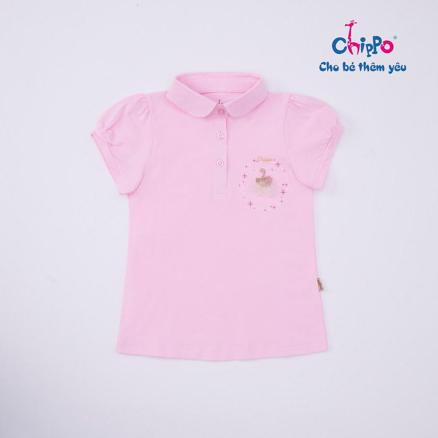 Áo Polo Chippo cho bé gái chất liệu 100% Cotton áo thun sơ mi đi học cho bé từ 7 đến 12 tuổi (24-42Kg)