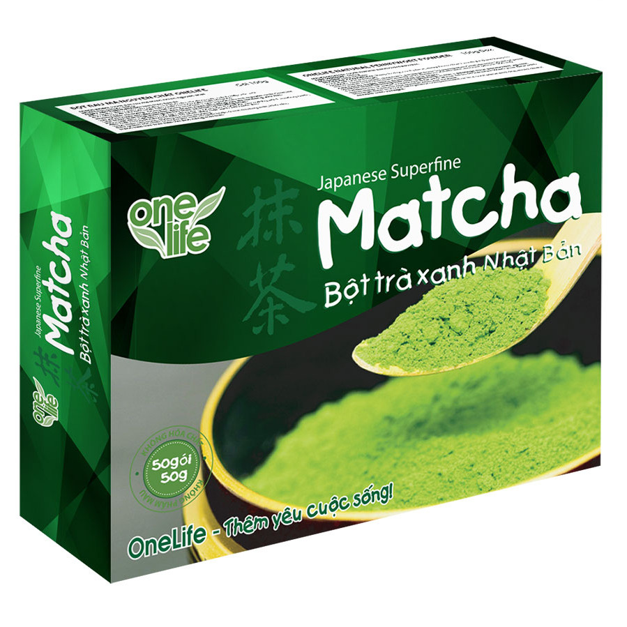 Bột Trà Xanh Nhật Bản Matcha OneLife (Hộp 50 gói)