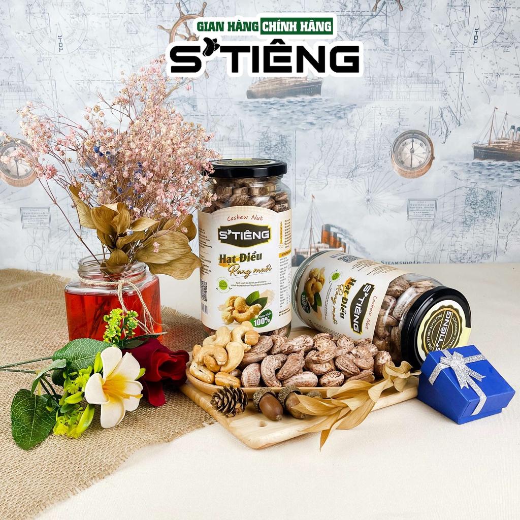 500Gr Hạt Điều Rang Muối STIENG Bình Phước Nguyên Hạt Loại 1 A+ Còn Vỏ Lụa Hủ Thủy Tinh