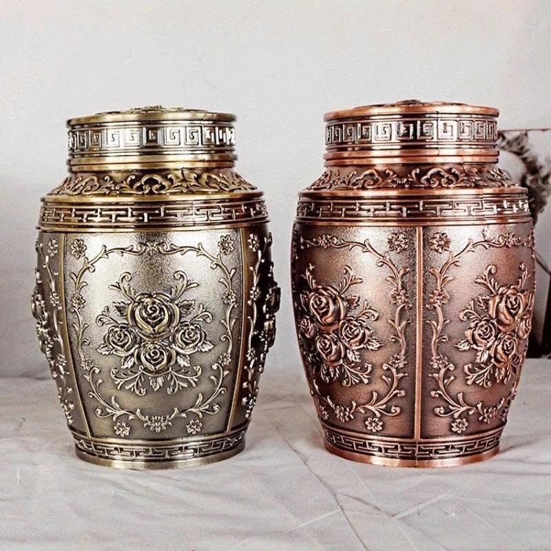 hộp đựng chè và đựng tăm hoàng gia,lọ đựng trà đồng hình bầu cao cấp