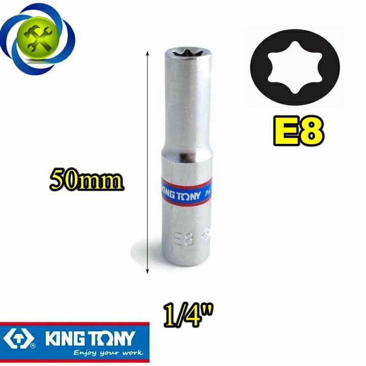 Tuýp sao E8 Kingtony 227508M loại 1/4 dài 50mm