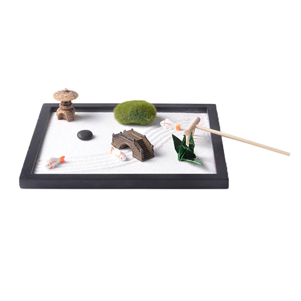 MINI ZEN GARDEN Relaxing Meditation Feng Shui Relaxation Sand Tray