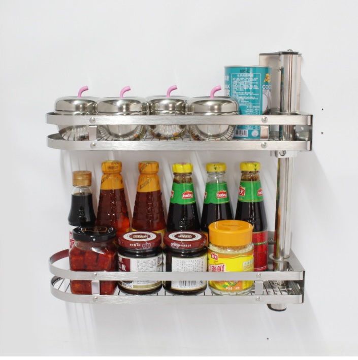 Kệ Gia Vị Nhà Bếp OENON chất liệu INOX SUS304 không gỉ, Giá gia vị cho nhà bếp gọn gàng - KX304