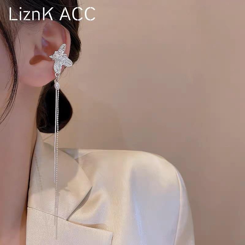 Hoa tai gài đính hạt cá tính - Arora boutique