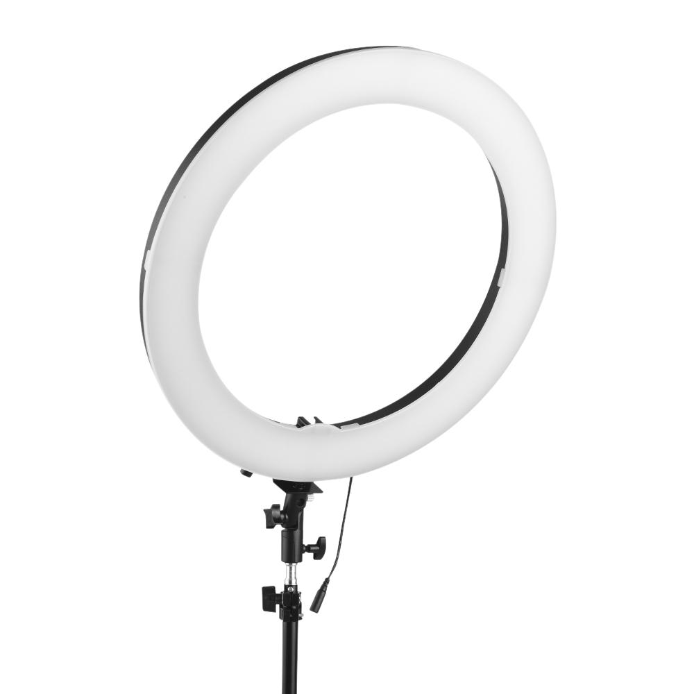 18inch LED Ring Light 5600K 60W Dimmable Camera Photo Video Lighting Kit with Tabletop Stand/ Phone Clamp/ Ball Head for