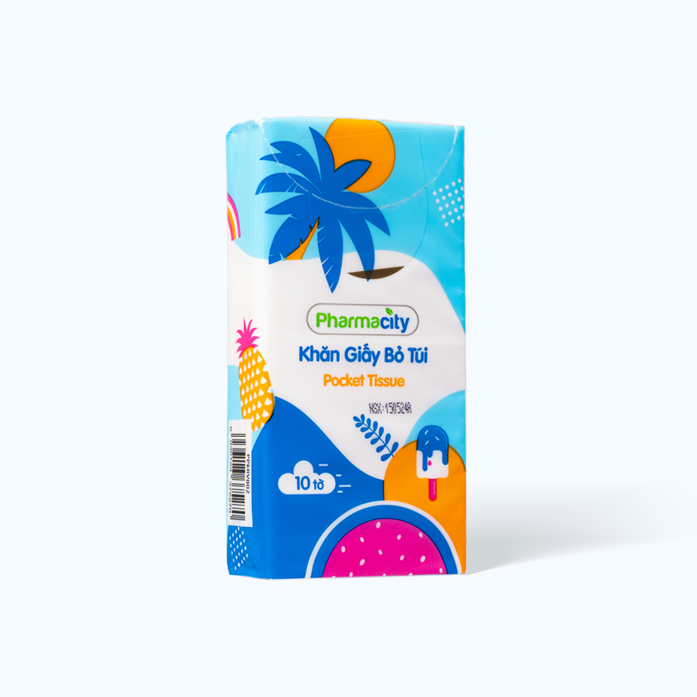 Khăn giấy bỏ túi Pharmacity Tropical Summer (Lốc 6 gói)