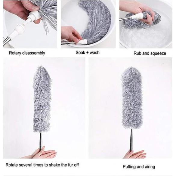 Cây Bông Lau Làm Sạch Bụi Mọi Góc Thu Gọn Kéo Dài - Retractable Clean Soft Brush - AsiaMart