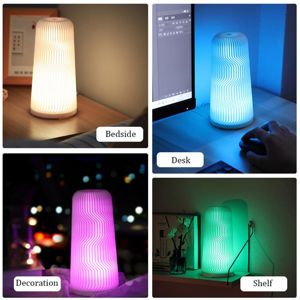 3D Printed Touch Control Night Light Table Bedside Lamp Bedroom Xmas Present