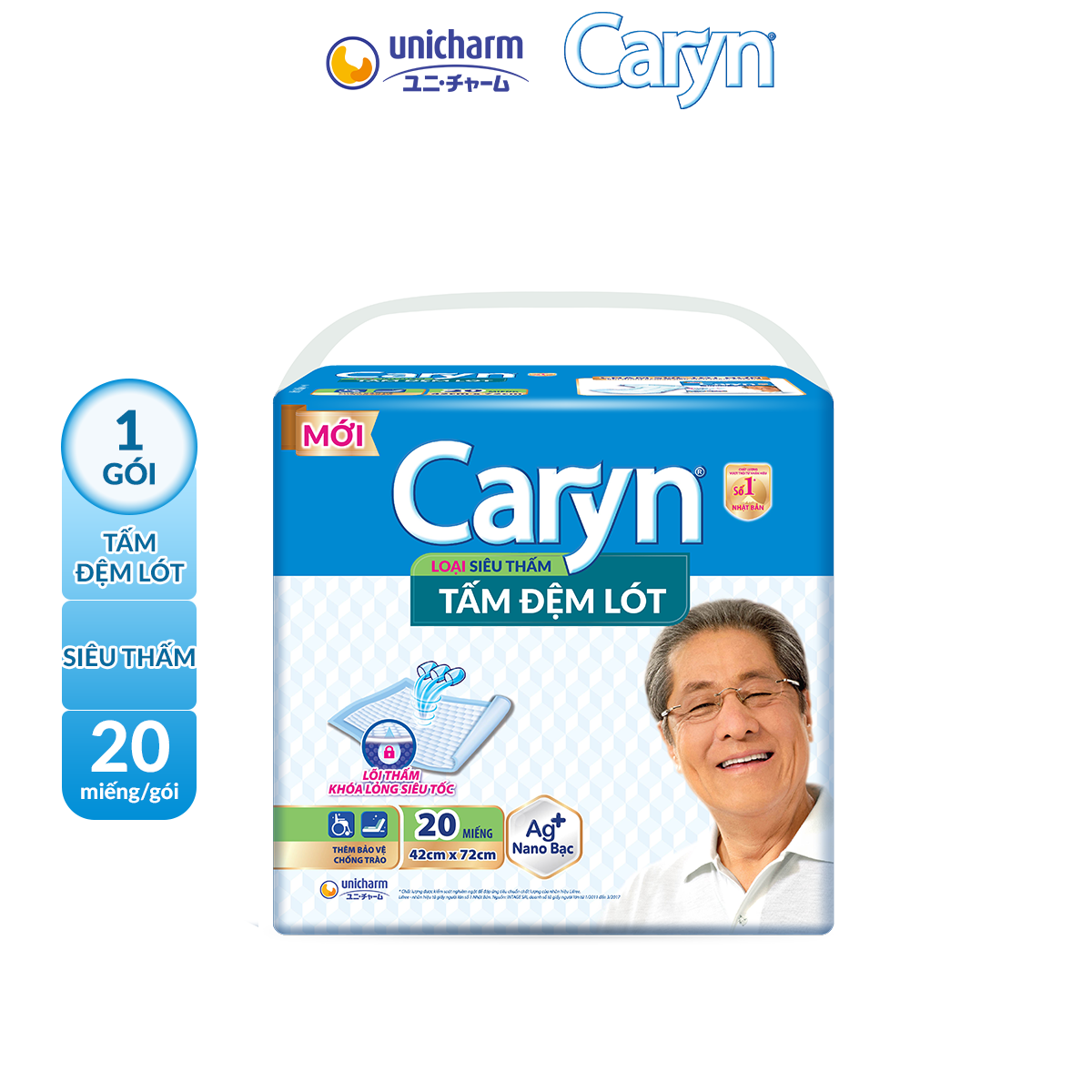 Tấm Đệm Lót Siêu Thấm Caryn (20 Miếng)