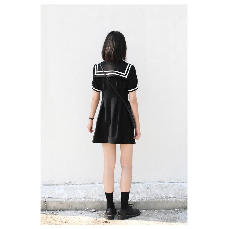 Đầm Thủy Thủ hai Form ngắn dài _ SEUL BASIC _SD173