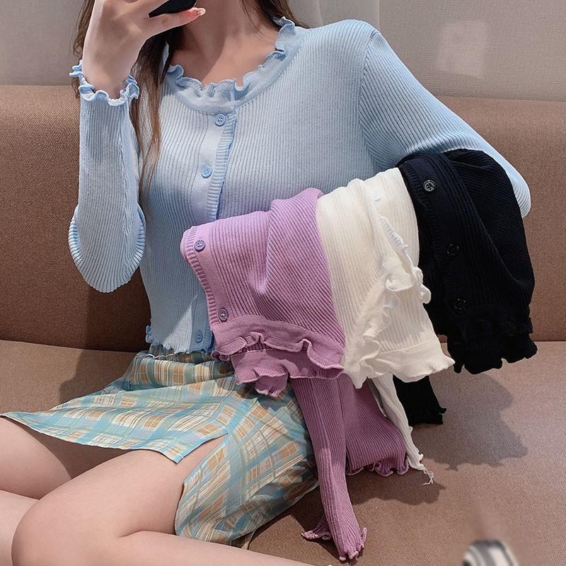 Áo Khoác Cardigan Dệt Kim Chống Nắng Kiểu Dáng Thời Trang Cho Nữ