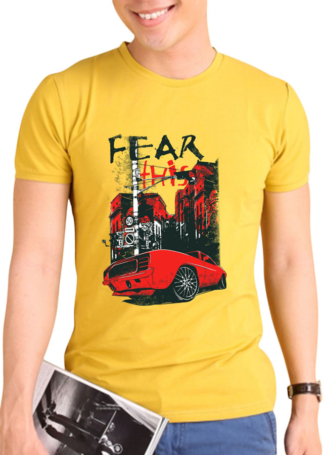 Áo Thun Nam Hạnh Phúc Cổ Trần Tay Ngắn Fear