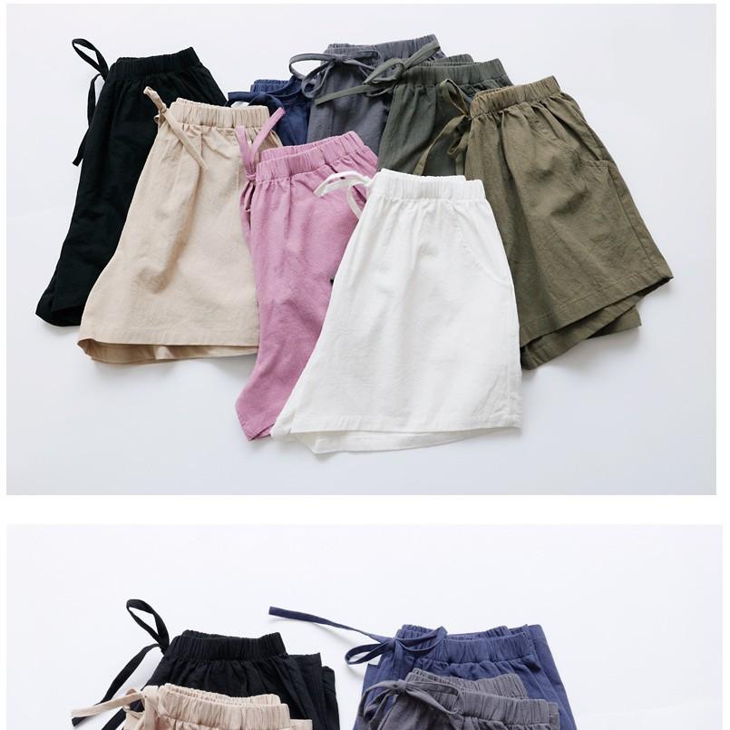 Quần short đũi nơ mịn mát trẻ trung freesize<60kg