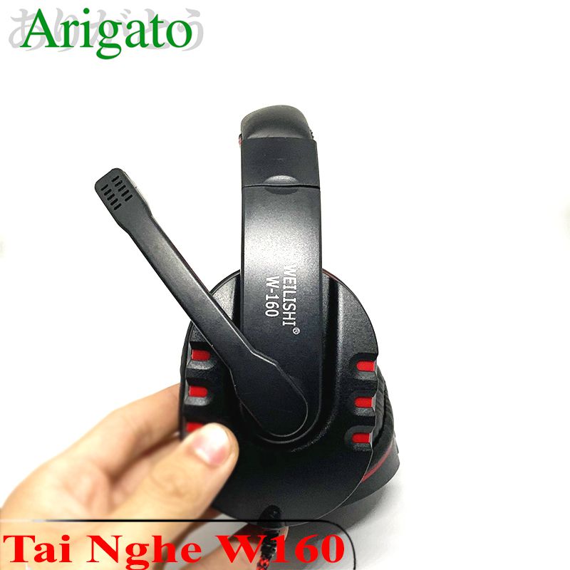 Tai nghe - Tai nghe chụp tai Extra Bass có mic cho game thủ W-160