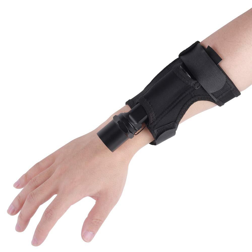 Nồi hơi l-lamp-cster, bao da đèn pin di động trên cổ tay, lặn, giữ đèn để câu cá, lặn, săn bắn, săn bắn