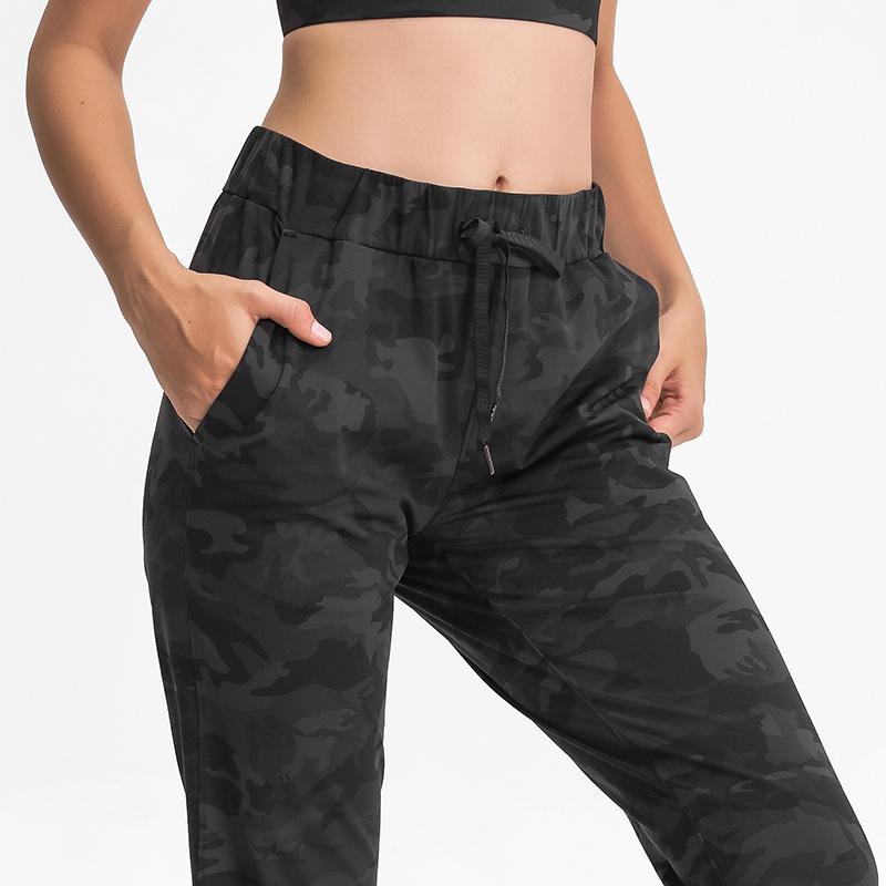 DEEPSENCE 2021 Mới Thể Thao Nữ Dài Thấm Hút Mồ Hôi Cho Chạy Bộ Thời Trang Quần Rời Quần Jogger Phù Hợp Với Áo Nữ Dây Rút Tập Yoga