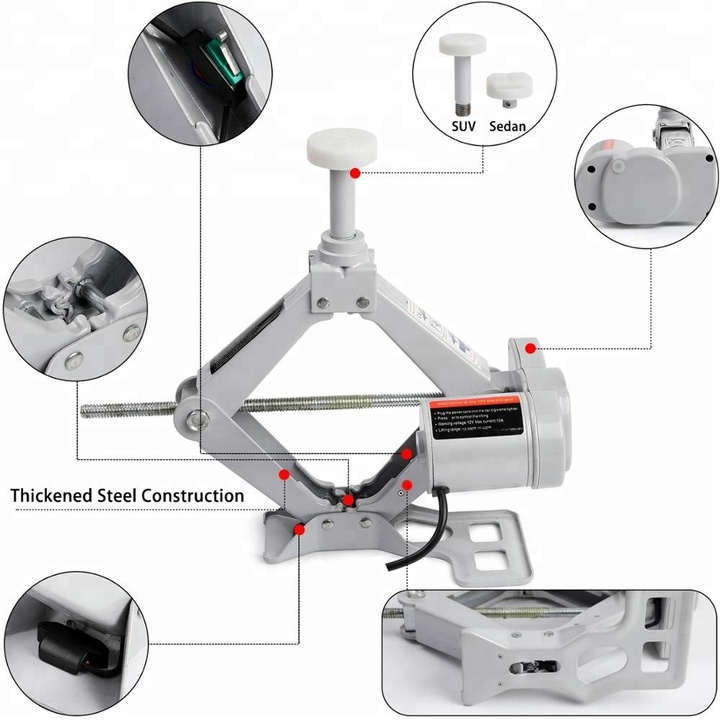 Bộ nâng kích gầm điện (con đội an toàn) và dụng cụ siết ốc ô tô đa năng 2 trong 1 ROGTZ TY-001 - HÀNG NHẬP KHẨU