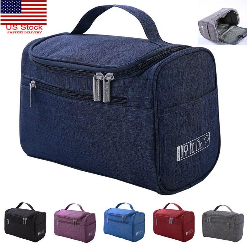 New Large Cosmetic Case Makeup Bag Storage Handle Organizer Travel Kit US