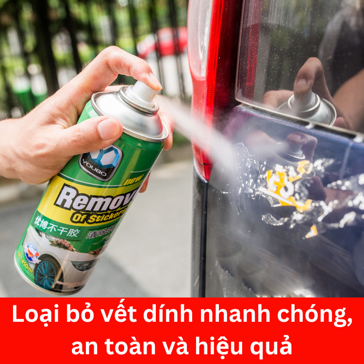 Chai xịt tẩy keo đa năng 450ml làm sạch các loại keo ,nhựa đường ,dầu mỡ dính trên mặt sơn xe máy ,ô tô